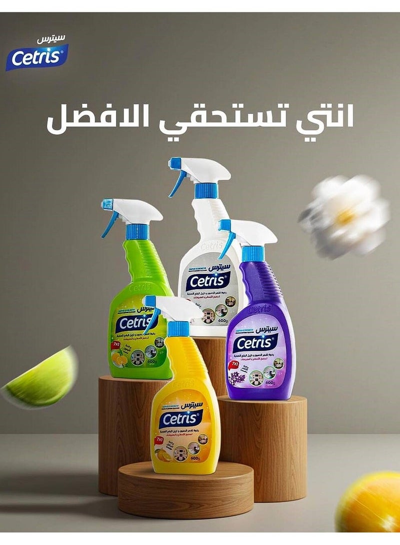 Cetris Citrus 7-in-1 Powerful Magic Foam Cleaner removes the toughest stains and grease from carpets, rugs, furniture, kitchens, and bathrooms. Musk scented. 500ml bottle. Multi-colored and scented. - Image 3